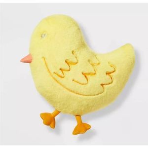 Chick Shaped Easter Throw Pillow Yellow